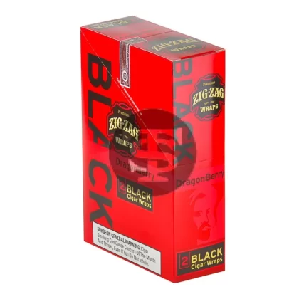 Zig Zag Wraps Premium Black DragonBerry 25 Packs of 2