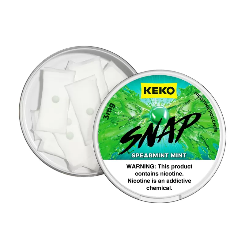 KEKO "SNAP" - Spearmint Mint - Nicotine Pouch (15 Count) - 1-Pack / 6MG - Image 2
