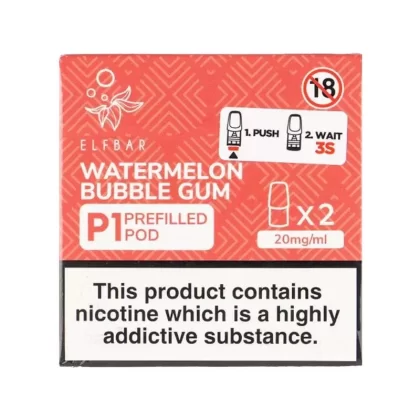 Mate500 P1 Prefilled Pods By Elf Bar Watermelon Bubblegum (out of date)