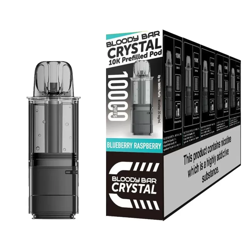 Bloody Bar Crystal 10K Prefilled Pods - Blue Cherry Cranberry, Blueberry Raspberry - Image 3