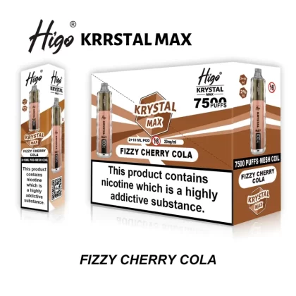 Higo Krystal Max 7500 Prefilled Pod Kit - Box of 10 - Cherry Ice