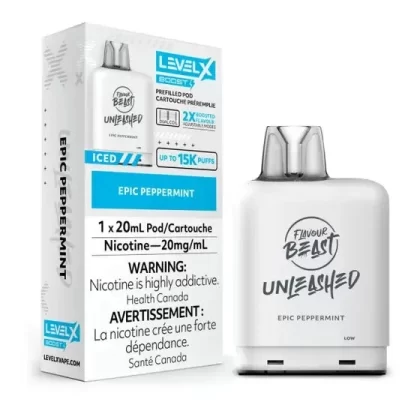 LEVEL X FLAVOUR BEAST UNLEASHED BOOST POD 20ML – EPIC PEPPERMINT