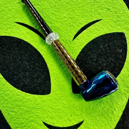 MTLP-56 – 6″ Fancy Metal Pipe Style One - Vape Store