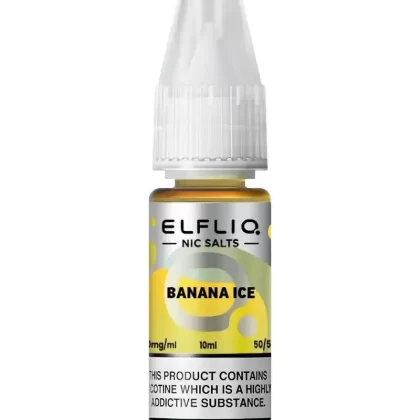 Elf Bar Elfliq Banana Ice Nic Salt Vape Juice - Strength