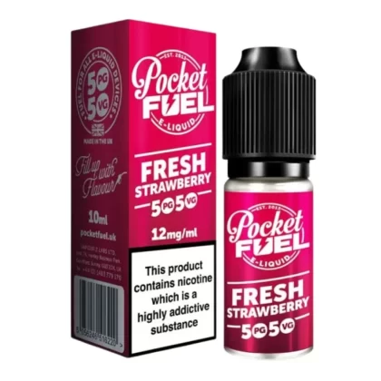 Fresh Strawberry 50/50 E-Liquid by Pocket Fuel (10ml) - 6mg
