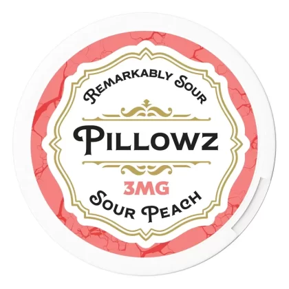 Pillowz Sour Peach - Pillowz#Sour Peach~Nic Level#3mg>6mg>9mg (78789D)