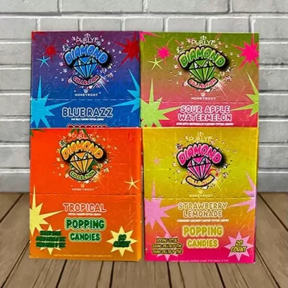 Purlyf X Honeyroot D8 | D9 Popping Candies - flavor#Strawberry Lemonade>Sour Apple Watermelon