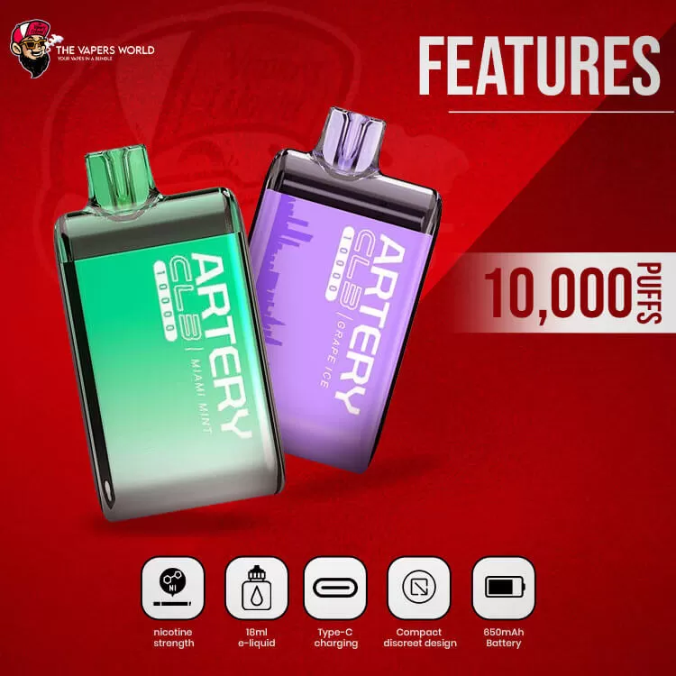 ARTERY CL3 10000 Puffs 5% Disposable - Thevapersworld - Image 2