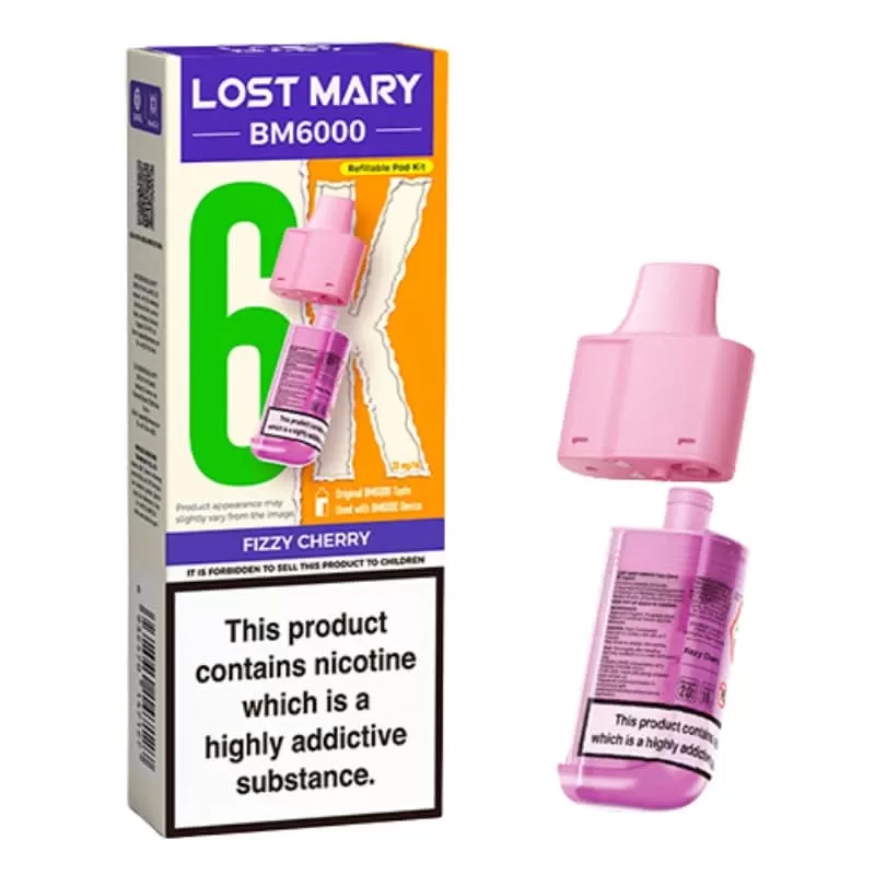 Fizzy Cherry BM6000 Prefilled Pods by Lost Mary (2ml + 10ml) - 20mg