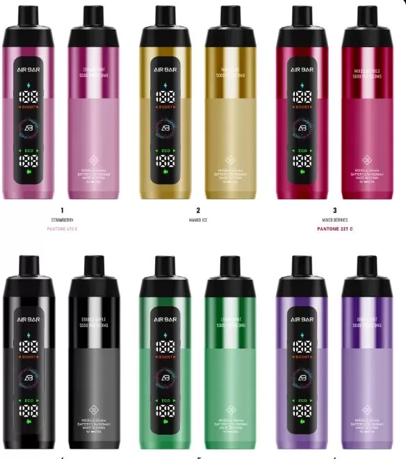 Air Bar - E-Shisha Rechargeable Disposable Vape 15,000 Puffs - 3 mg / Grape Mint