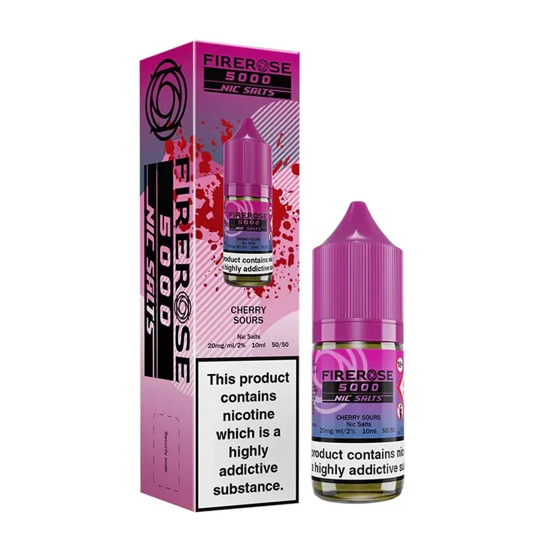 Elux Firerose 5000 Cherry Sours E Liquid - Nicotine Strength#20mg>10mg