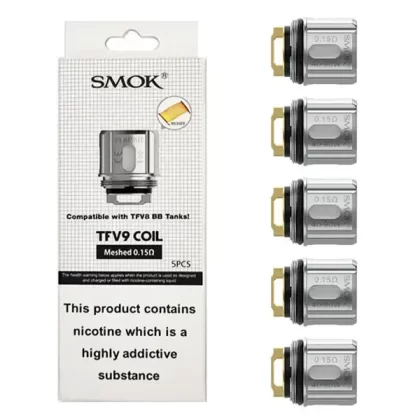 SMOK TFV9 Vape Coils 5-Pack - 0.15ohm (C661E7)