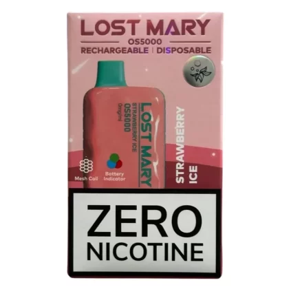Strawberry Ice – Lost Mary OS5000 – Zero nicotine - Vape Store