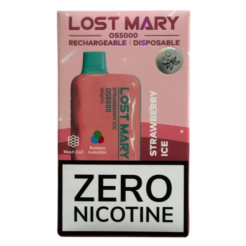 Strawberry Ice – Lost Mary OS5000 – Zero nicotine - Vape Store