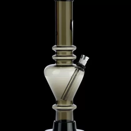 Acrylic Straight Vase Bong with Carb Hole and Marias | Black