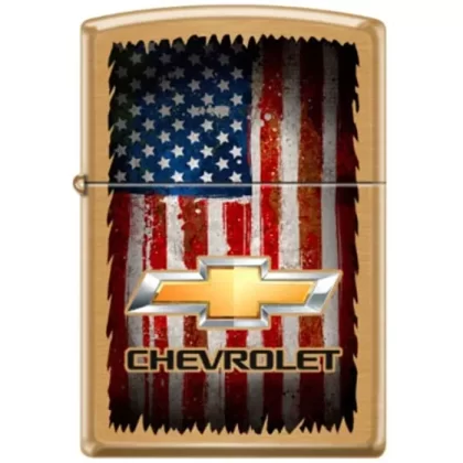Zippo Lighter – Chevy Bowtie w/ Flag