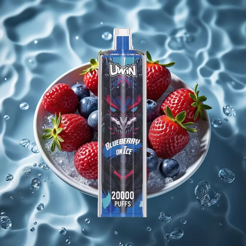 Uwin Shisha Hookah Crystal 20000 Puffs Blueberry On Ice Rechargeable Type-C Mesh Coil 22mL - Bangvapeaustralia