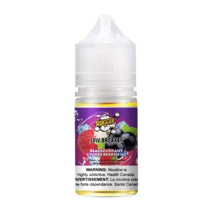 SLUGGER Jaw Breaker Salt – Blackcurrant Lychee Berries Ice 30ml (20, 35, 50mg) - Vape Product, Vape Product