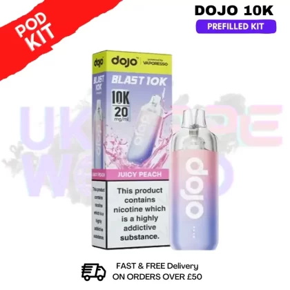 Juicy peach Dojo Blast 10K Puff Prefilled Kit