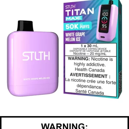 White Grape Melon Ice STLTH Titan Max Disposable Vape