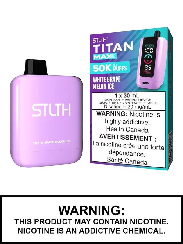 White Grape Melon Ice STLTH Titan Max Disposable Vape