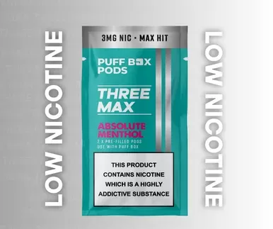 THREE MAX Refill 3mg – Twin Pack – Absolute Menthol