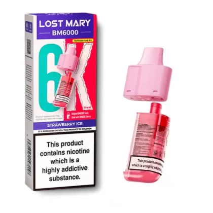 Lost Mary BM6000 Prefilled Replacement Pods – Strawberry Ice 20mg