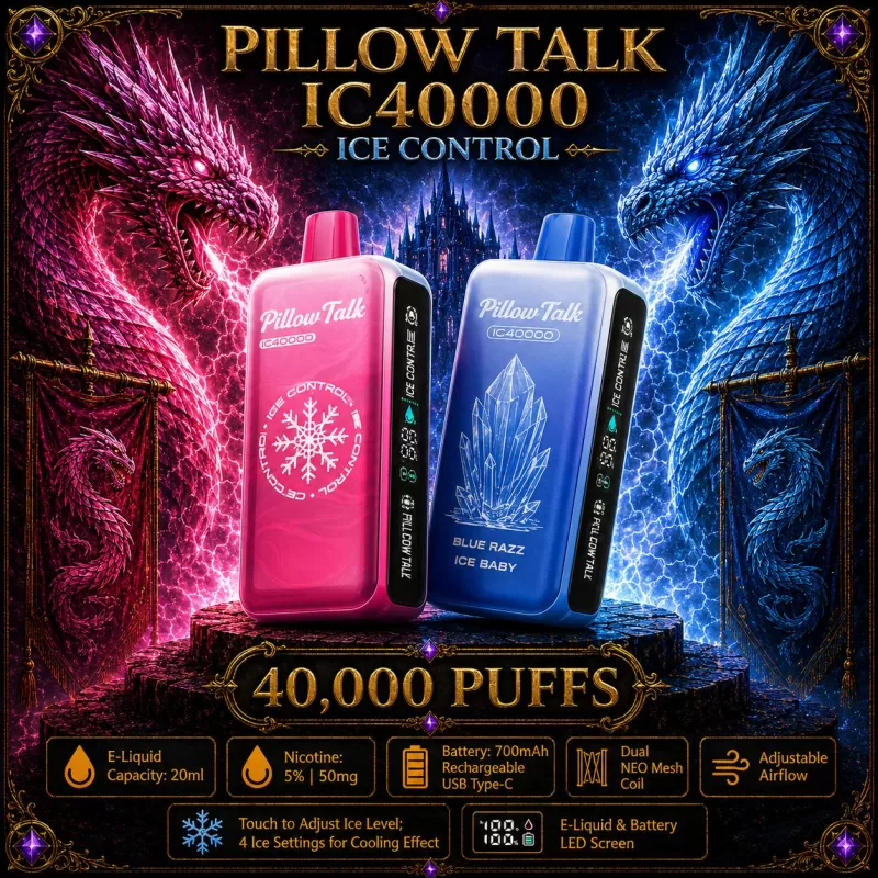Pillow Talk IC40000 Ice Control - Sour Apple Ice - Vapeciga