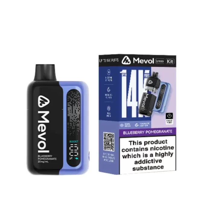 Mevol S7000 Pod Kit - 5 Pack - Spearmint - 5 Pack / Grape Lime Ice - 5Pack - Image 2