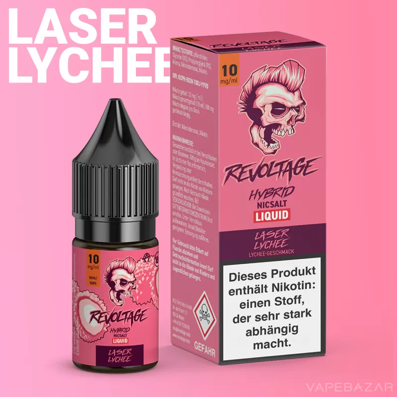 Revoltage Hybrid Nicsalt Liquid – Laser Lychee - 10mg/ml, 20mg/ml - Image 2