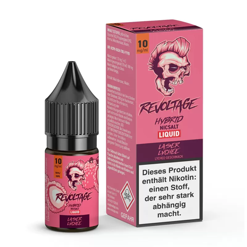 Revoltage Hybrid Nicsalt Liquid – Laser Lychee - 10mg/ml, 20mg/ml - Image 3