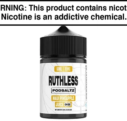 MAUI PINEAPPLE JUICE ON ICE BY RUTHLESS ESSENTIALS SALT 60ML - Vapejuice