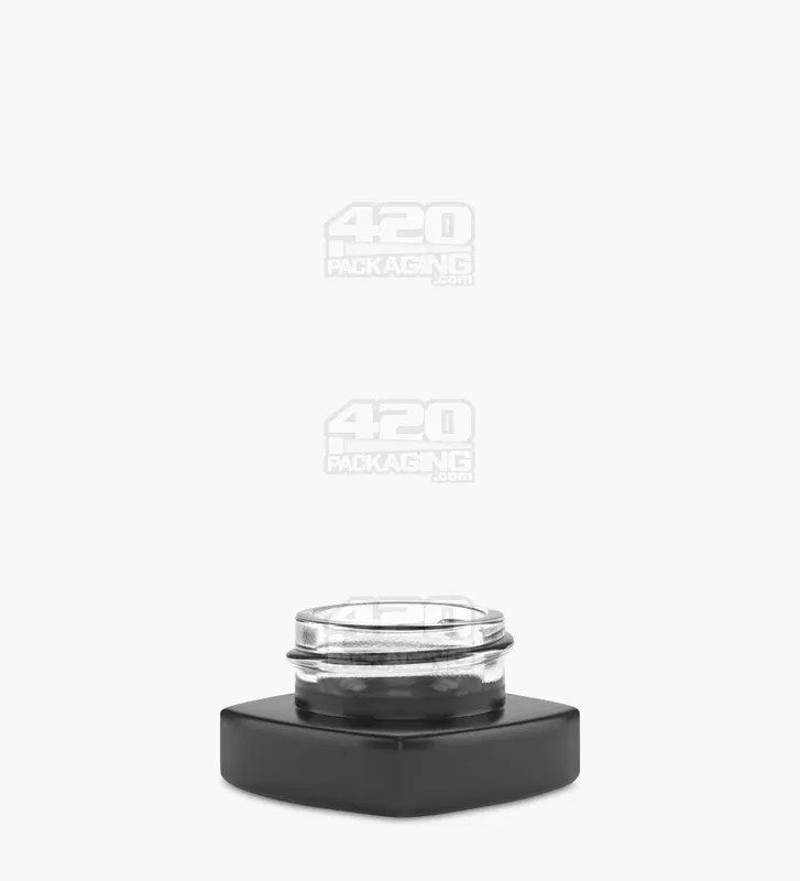 Matte Black Glass Pillow Concentrate Jar | 32mm – 5mL – 250 Count - Vape Store