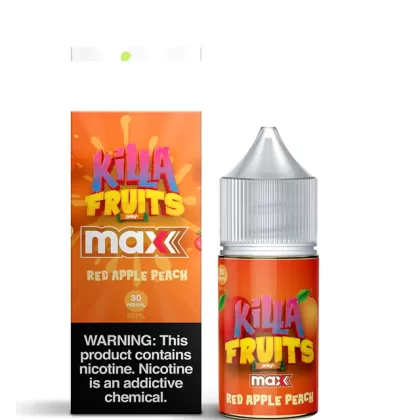 Sale $10.20 – Red Apple Peach by Killa Fruits Salt Max TFN Salts 30mL