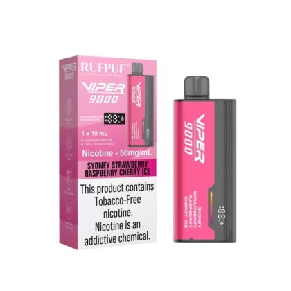Rufpuf Viper Disposable – Sydney Strawberry Raspberry Cherry Ice 50mg (9000Puffs) - Vapebazaar Pk