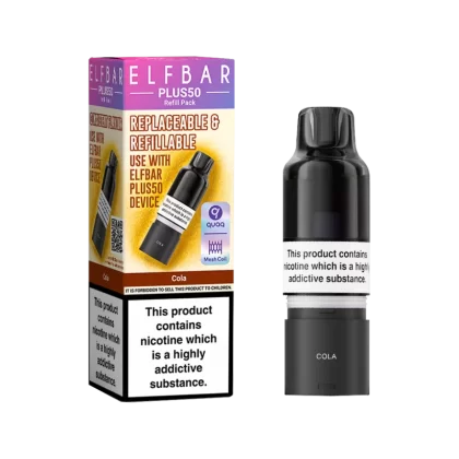 Cola ElfBar Plus 50 Refill Pack - 20mg - Vape Product