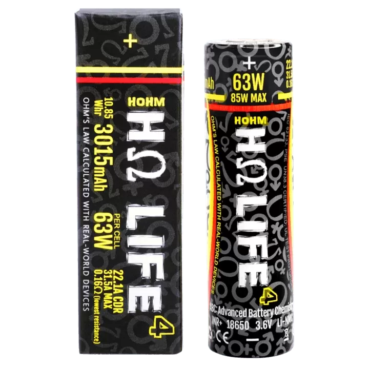 HOHM TECH LIFE 4 18650 3015MAH 22.1A Battery - 1 Pack, 2 Pack