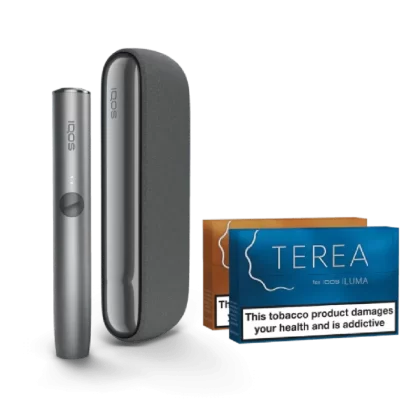 IQOS ILUMA Starter Kit - Azure Blue, Pebble Grey; Amber – Balanced & Roasted, Blue – Cooling & Deep; Amelia Pearl, Twilight Pearl