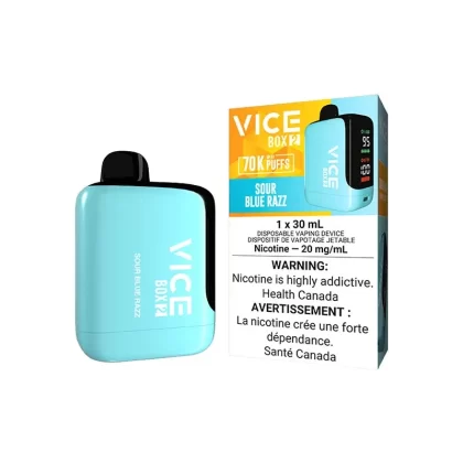 Vice Box 2 Sour Blue Razz 70K Disposable Vape, 30mL