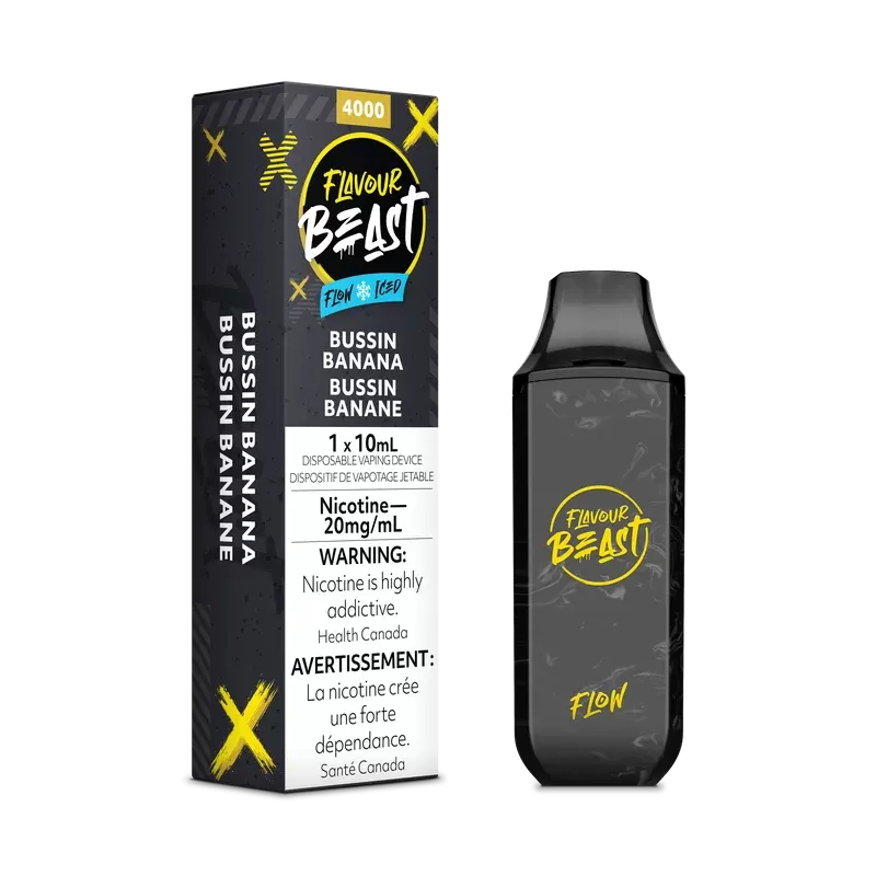 Flavour Beast Flow Rechargeable Disposable 4000 Puffs -Bussin’ Banana Ice - Ecigdepot