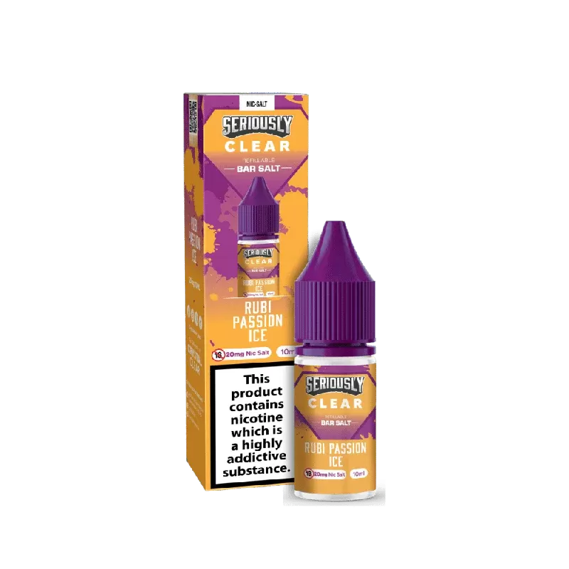 Seriously Clear Bar Salt E-liquid Rubi Passion Ice