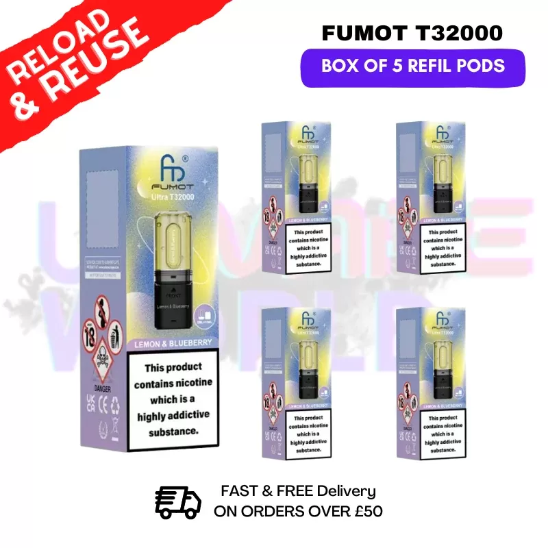 Lemon Blueberry Fumot T32000 REPLACEMENT PODS – BOX OF 5