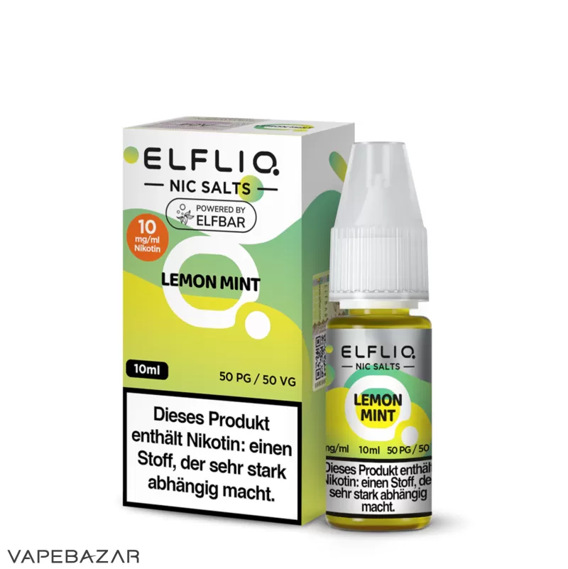 Elfliq Nikotinsalz Liquid – Lemon Mint 10mg/ml Nikotin - ELFLIQ by elfbar / Glycerin, Propylenglykol, Aroma, Nikotinsalz, Ethylbutyrat / Minze / Zitrone / 10mg/ml - Image 3