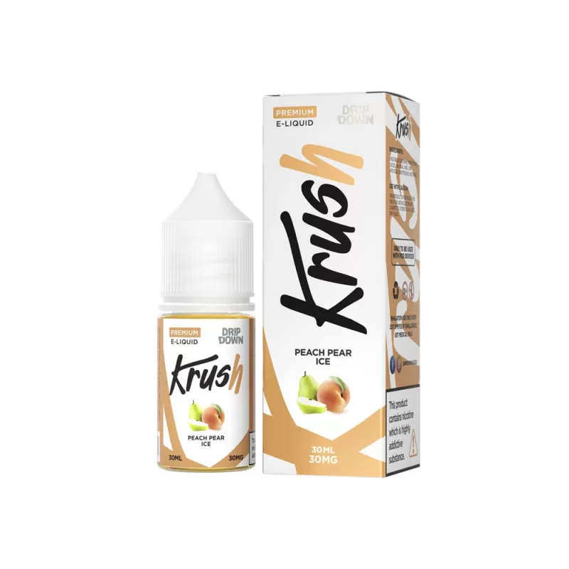 Drip Down Krush Series Salt – Peach Pear Ice 30ml (30, 50 mg) - Vapebazaar Pk - Image 2