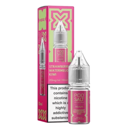 POD SALT NEXUS STRAWBERRY WATERMELON KIWI 10ML NIC SALT E-LIQUID - Strength#5MG>10MG>20MG