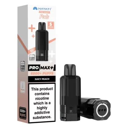 Hayati Pro Max Plus 6000 Prefilled Pod 5mg Juicy Peach