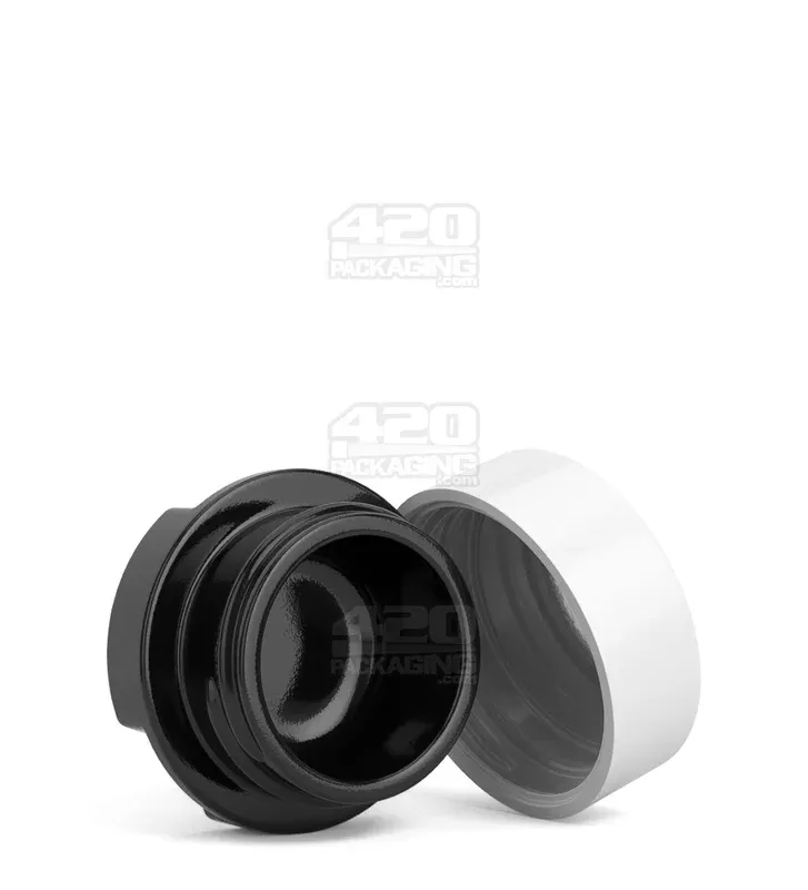 GROW PACK SUPPLY | Child Resistant Black Glass GPS Easy-Grip Concentrate Containers and Glossy White Cap | 28mm – 9mL – 320 Count