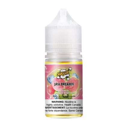 SLUGGER Jaw Breaker Salt – Guava Peach Kiwi Ice 30ml (20, 35, 50mg) - Vapebar Pk