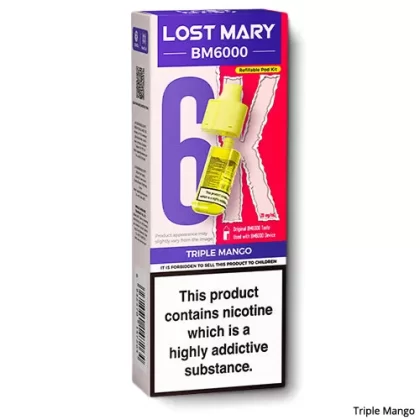 Triple Mango BM6000 Refill Pods by Lost Mary - Ecigarettedirect Co