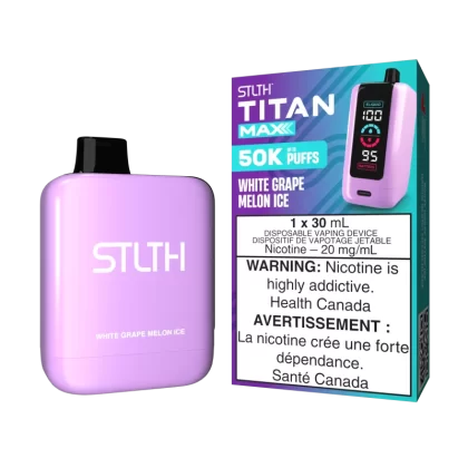 STLTH TITAN MAX - White Grape Melon Ice - 20 mg/mL (wholeseller) - Excise ON, 20 mg/mL - ON (097425)
